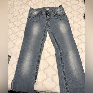 Angels low rise, flare jeans size 9